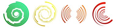 Spiral, girdap, girdap, girdap ikonu, şekil. Eşmerkezli daireler, halkalar. Döndürme effec ile soyut geometrik şekiller