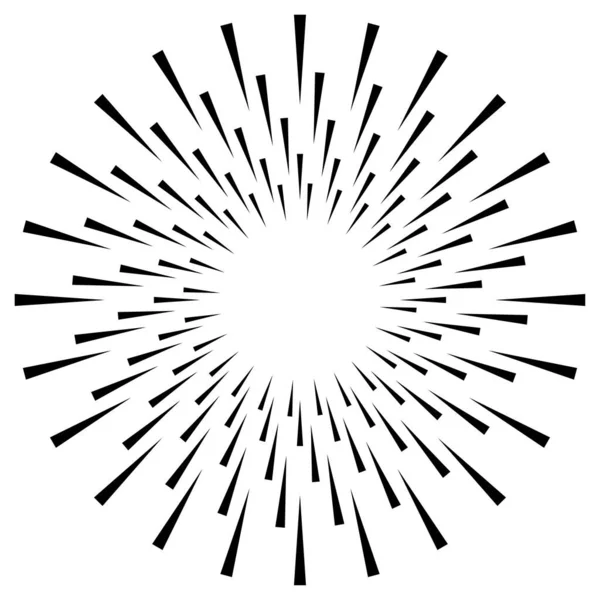 Radial Concentric Circular Triangles Shape Design Element Icon Stock Vector — Stock Vector