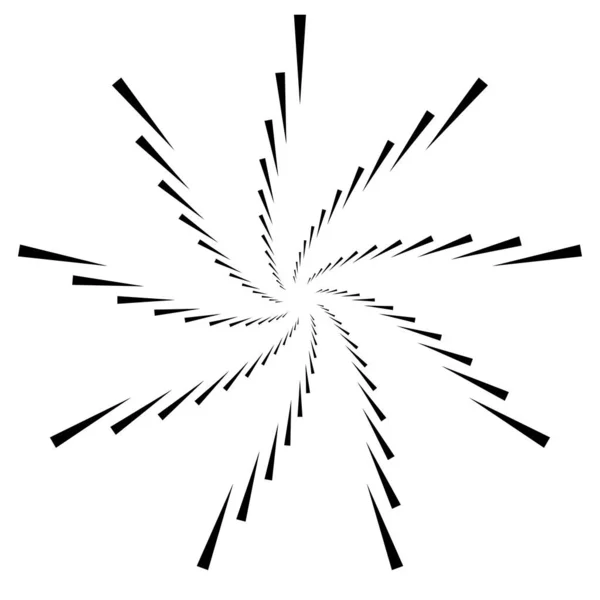 Radial Koncentrisk Cirkulära Trianglar Form Designelement Ikon Stock Vektor Illustration — Stock vektor