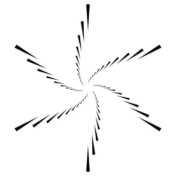 Radial Concêntrico Forma Triângulos Circulares Elemento Design Ícone Ilustração Vetor —  Vetores de Stock
