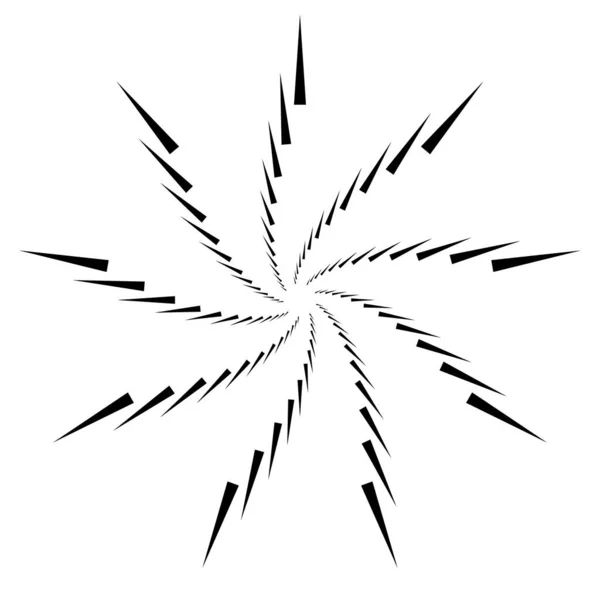 Radial Koncentrisk Cirkulära Trianglar Form Designelement Ikon Stock Vektor Illustration — Stock vektor