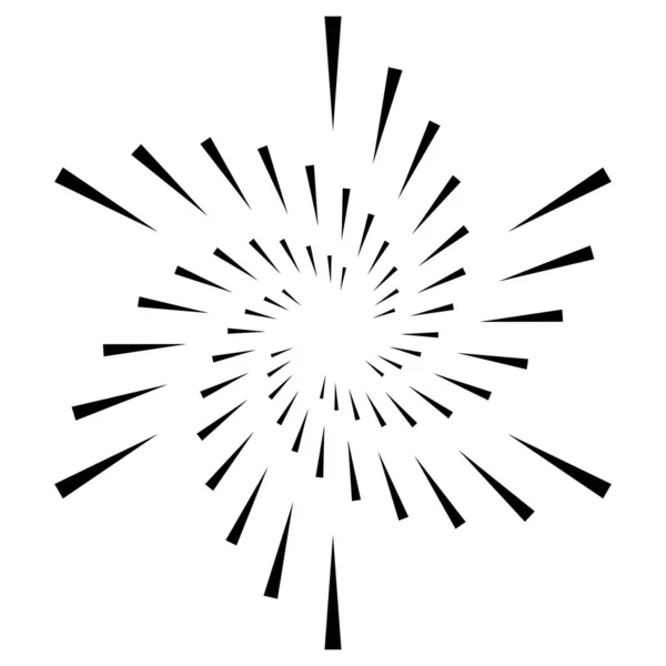 Radial Concentrique Forme Triangles Circulaires Élément Conception Illustration Vectorielle Stock — Image vectorielle