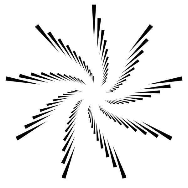 Radial Concentrique Forme Triangles Circulaires Élément Conception Illustration Vectorielle Stock — Image vectorielle