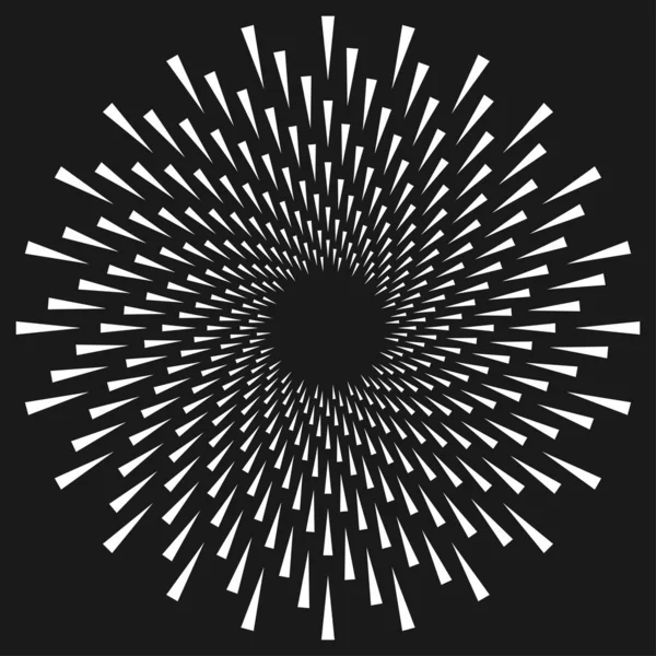 Ακτινωτό Ομόκεντρο Κυκλικό Σχήμα Τριγώνων Σχεδιαστικό Στοιχείο Εικονίδιο Απόθεμα Διανυσματική — Διανυσματικό Αρχείο