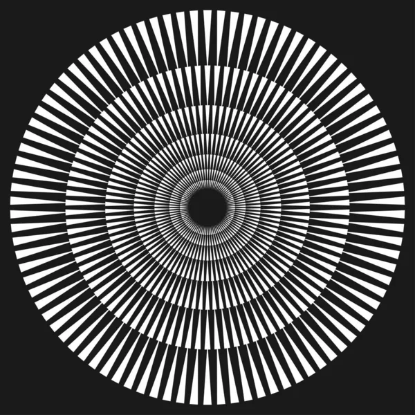 Радіальна Концентрична Кругла Форма Трикутників Елемент Дизайну Фондова Ілюстрація Векторна — стоковий вектор