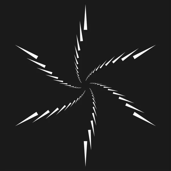 Радиальные Концентрические Круглые Треугольники Формы Элемент Дизайна Иконка Векторной Иллюстрации — стоковый вектор