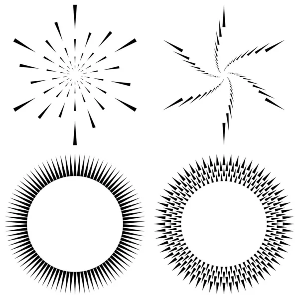 Radiale Konzentrische Kreisförmige Dreiecke Gestaltungselement Icon Stock Vector Illustration Clip — Stockvektor