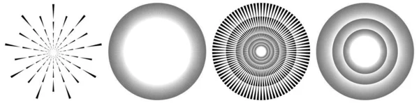 Radial Koncentrisk Cirkulära Trianglar Form Designelement Ikon Stock Vektor Illustration — Stock vektor