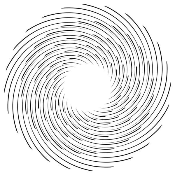螺旋线 涡旋设计元素 螺旋形 螺旋形 螺旋形 螺旋形 带旋转鱼群矢量图解的径向辐射线 剪贴画 — 图库矢量图片