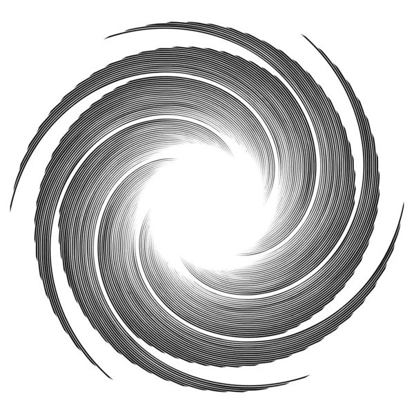 Volute Helix Wirbeldesign Element Symbol Spirale Wirbel Wirbelform Radiale Ausstrahlende — Stockvektor