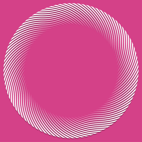 Volute, helix, vortex design element, icon. Spiral, swirl, twirl shape. Radial, radiating lines with rotation  stock vector illustration, clip-art graphics.