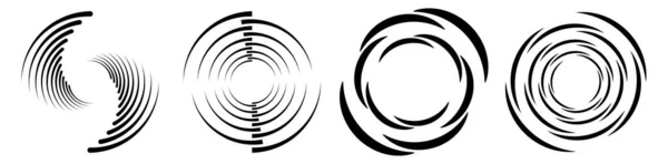 Spirale Vortice Vortice Icona Del Vortice Forma Cerchi Concentrici Anelli — Vettoriale Stock