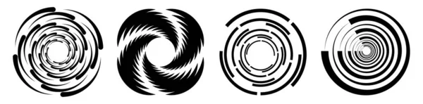 Espiral Remolino Giro Ícono Vórtice Forma Círculos Concéntricos Anillos Formas — Vector de stock