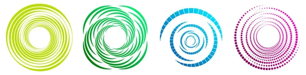 Espiral Remolino Giro Ícono Vórtice Forma Círculos Concéntricos Anillos Formas — Archivo Imágenes Vectoriales