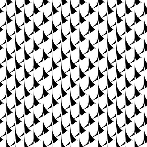 Schwarz Weiß Monochrom Nahtlos Wiederholbare Geometrische Muster Textur Hintergrund Hintergrund — Stockvektor