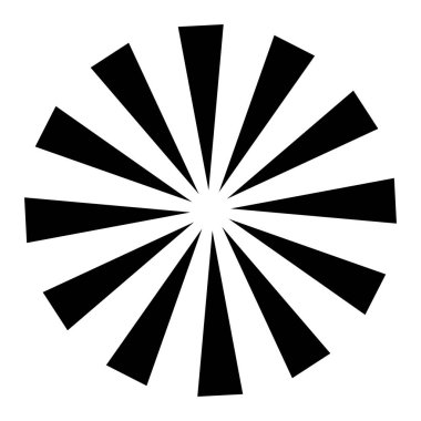 Soyut patlama, flaş, işaret fişeği çizgileri. Radikal, yayılan çizgiler dairesel, eşmerkezli tasarım elemanı stok vektör illüstrasyonu, klip- art grafikleri.