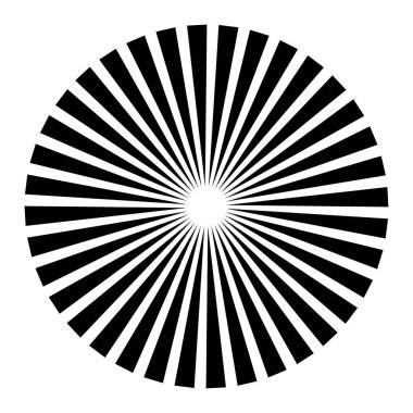 Soyut patlama, flaş, işaret fişeği çizgileri. Radikal, yayılan çizgiler dairesel, eşmerkezli tasarım elemanı stok vektör illüstrasyonu, klip- art grafikleri.