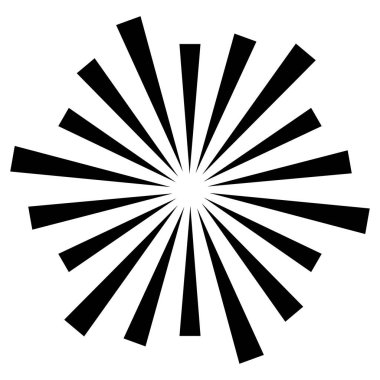 Soyut patlama, flaş, işaret fişeği çizgileri. Radikal, yayılan çizgiler dairesel, eşmerkezli tasarım elemanı stok vektör illüstrasyonu, klip- art grafikleri.