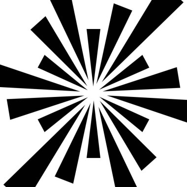 Soyut patlama, flaş, işaret fişeği çizgileri. Radikal, yayılan çizgiler dairesel, eşmerkezli tasarım elemanı stok vektör illüstrasyonu, klip- art grafikleri.