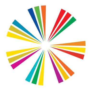 Soyut patlama, flaş, işaret fişeği çizgileri. Radikal, yayılan çizgiler dairesel, eşmerkezli tasarım elemanı stok vektör illüstrasyonu, klip- art grafikleri.