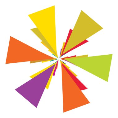 Soyut patlama, flaş, işaret fişeği çizgileri. Radikal, yayılan çizgiler dairesel, eşmerkezli tasarım elemanı stok vektör illüstrasyonu, klip- art grafikleri.