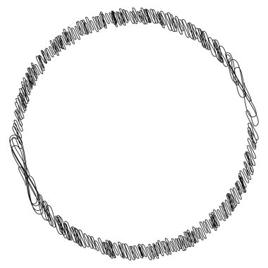 Elle çizilmiş karalama çemberleri, hisse senedi vektör çizimi, klip-sanat grafikleri.