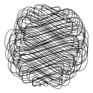 Elle çizilmiş karalama çemberleri, hisse senedi vektör çizimi, klip-sanat grafikleri.