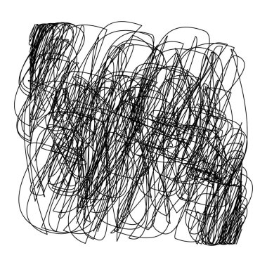 Kare, dikdörtgen karalama, yarım yamalak, karalama çizgileri elemanı. Rastgele dalgalı, dalgalı, dalgalı çizgiler hisse senedi vektör çizimleri, klip- sanat grafikleri.