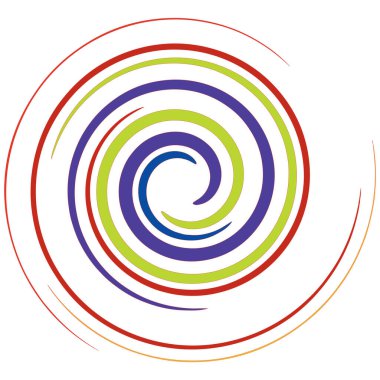 Leke, dairesel sarmal, girdap, döngü elementi. Jel, sıvı, sıvı ikon stok vektör illüstrasyonu, klip- sanat grafikleri.