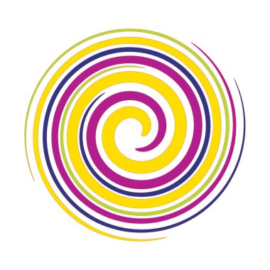 Leke, dairesel sarmal, girdap, döngü elementi. Jel, sıvı, sıvı ikon stok vektör illüstrasyonu, klip- sanat grafikleri.