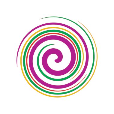 Leke, dairesel sarmal, girdap, döngü elementi. Jel, sıvı, sıvı ikon stok vektör illüstrasyonu, klip- sanat grafikleri.