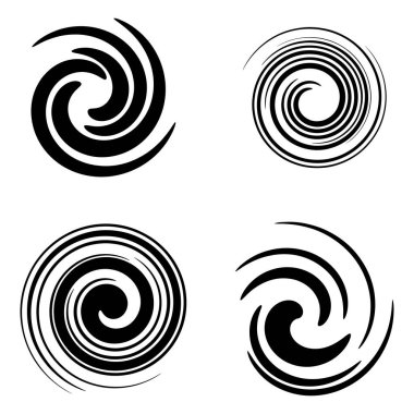 Leke, dairesel sarmal, girdap, döngü elementi. Jel, sıvı, sıvı ikon stok vektör illüstrasyonu, klip- sanat grafikleri.