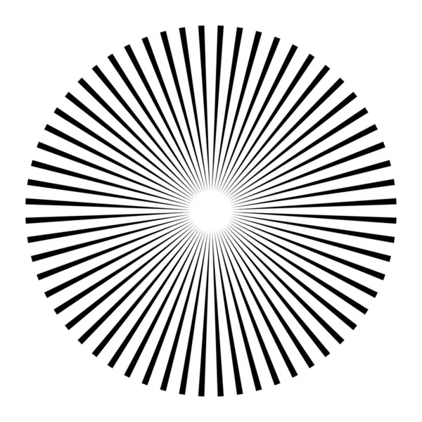 Éclatement Abstrait Éclair Lignes Fusée Éclairante Radial Lignes Rayonnantes Circulaire — Image vectorielle