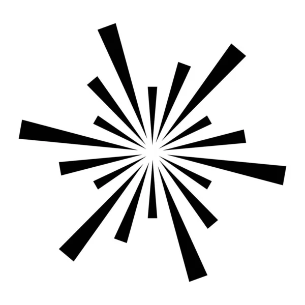 Explosión Abstracta Destello Líneas Bengalas Radial Radiante Líneas Circulares Diseño — Archivo Imágenes Vectoriales