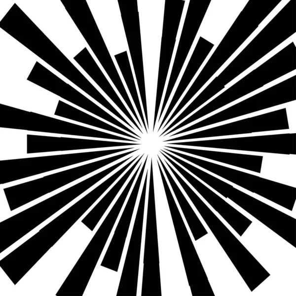 Explosión Abstracta Destello Líneas Bengalas Radial Radiante Líneas Circulares Diseño — Vector de stock