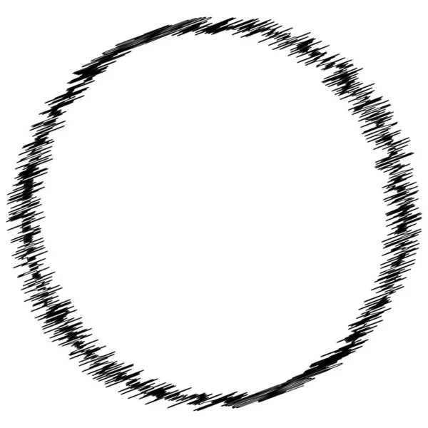 Scribble Schetsmatige Doodle Cirkels Met Hand Getekend Tekeneffect Voorraad Vector — Stockvector