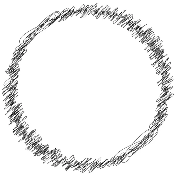 Scribble Croquis Cercles Gribouillis Avec Dessin Main Dessin Illustration Vectorielle — Image vectorielle