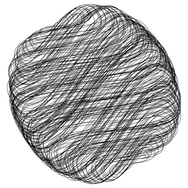 Scribble Cerchi Scarabocchiati Con Disegnato Mano Illustrazione Vettoriale Effetto Disegno — Vettoriale Stock