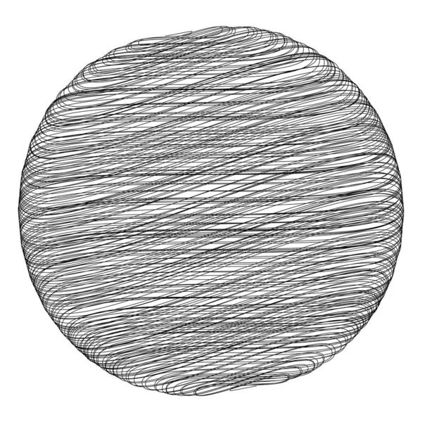 Scribble Croquis Cercles Gribouillis Avec Dessin Main Dessin Illustration Vectorielle — Image vectorielle