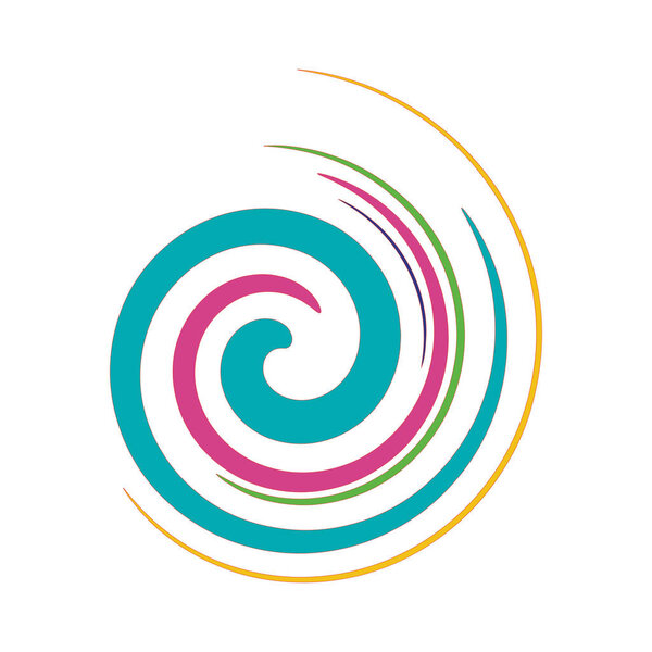 Smudge, smear circular spiral, swirl, twirl element. Gel, fluid, liquid icon  stock vector illustration, clip-art graphics.