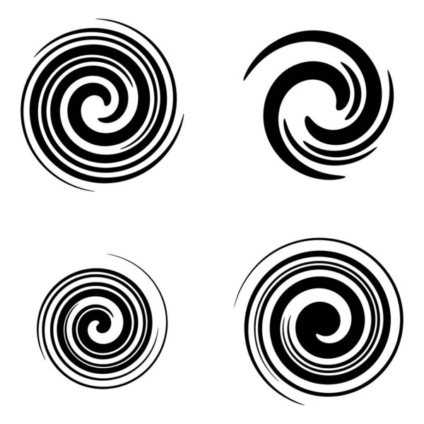 Smudge, smear circular spiral, swirl, twirl element. Gel, fluid, liquid icon  stock vector illustration, clip-art graphics.
