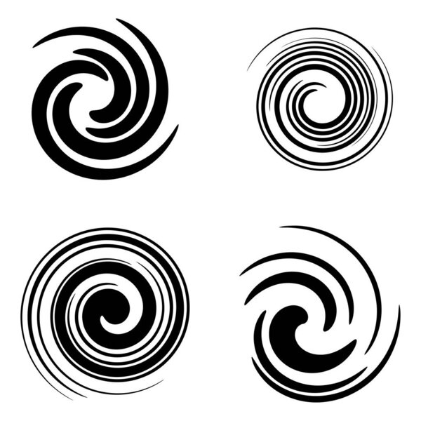 Smudge, smear circular spiral, swirl, twirl element. Gel, fluid, liquid icon  stock vector illustration, clip-art graphics.