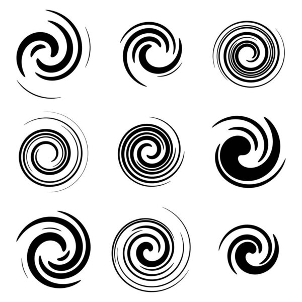 Smudge, smear circular spiral, swirl, twirl element. Gel, fluid, liquid icon  stock vector illustration, clip-art graphics.