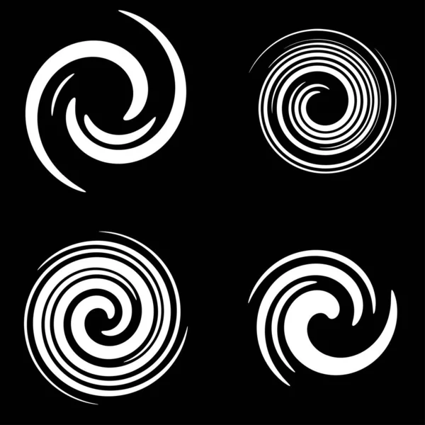 Smudge Smear Circular Spiral Swirl Twirl Element Gel Fluid Liquid — Stock Vector