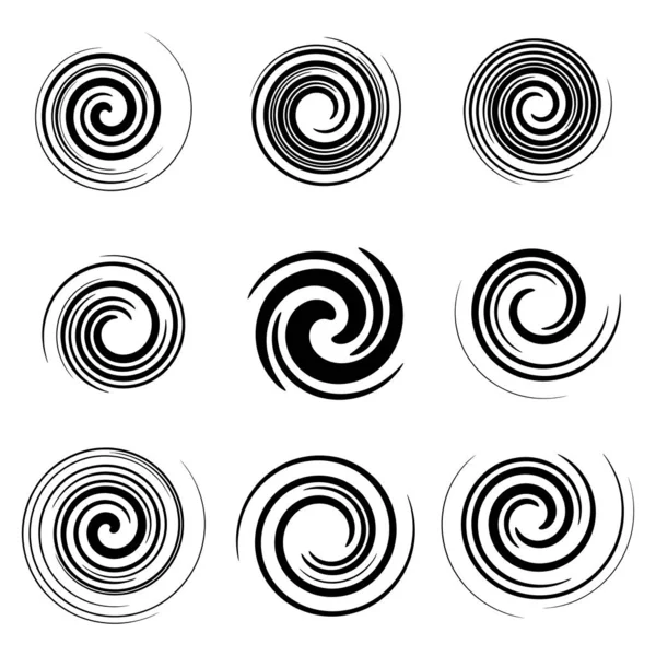 Smudge Smear Circular Spiral Swirl Twirl Element Gel Fluid Liquid — Stock Vector