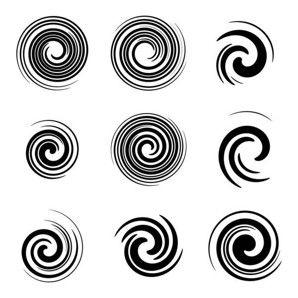Smudge, smear circular spiral, swirl, twirl element. Gel, fluid, liquid icon  stock vector illustration, clip-art graphics.