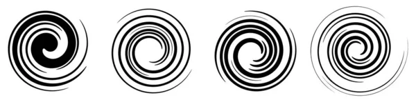 Macchia Sbavare Spirale Circolare Vortice Elemento Vortice Gel Fluido Icona — Vettoriale Stock