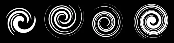 Macchia Sbavare Spirale Circolare Vortice Elemento Vortice Gel Fluido Icona — Vettoriale Stock