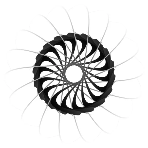 Cirkelvormig Radiaal Icoon Motief Mandala Vorm Draaien Draaien Helix Voluut — Stockvector