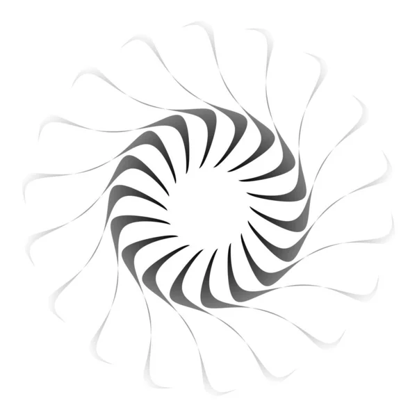 Kreisförmiges Radiales Symbol Motiv Mandala Form Wirbel Wirbel Spirale Geometrisches — Stockvektor